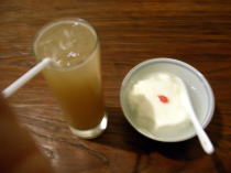杏仁豆腐とジンジャエール